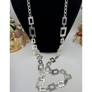 Brighton Piazza Silver Geometric Long Retired Necklace
